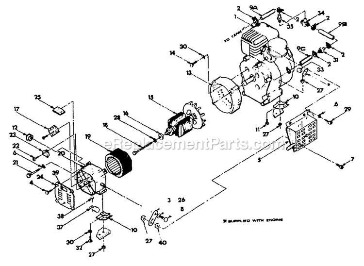 Page A Diagram and Parts List for 8968-2 A2400 Briggs and Stratton Generator